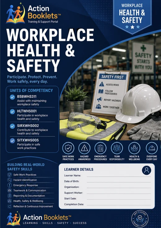 Workplace Health and Safety Action Booklet cover